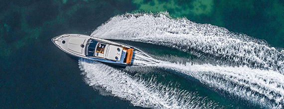 Yacht sails out to sea
