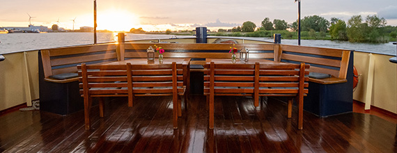 Exterior of a nautical vessel