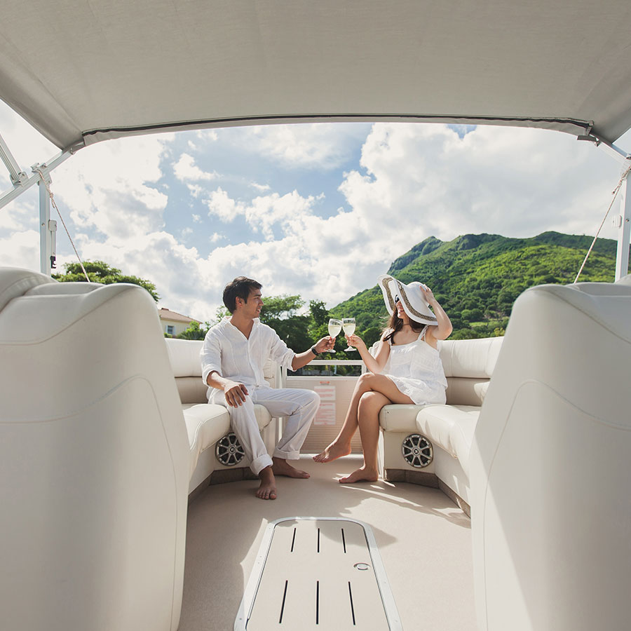 People on yachts
