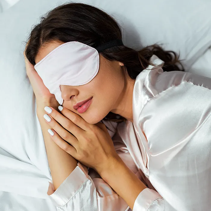 Woman Sleeps in a Hotel